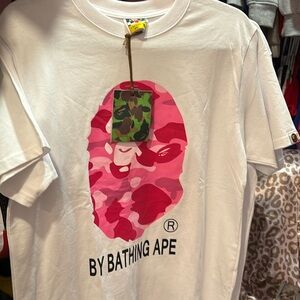 Pink bape shirt brand new